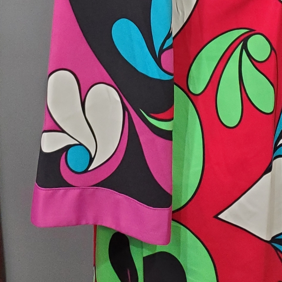 🍎2 Items/$12 Nicole vibrant bell sleeve Boho style dress size 6 - Picture 6 of 7